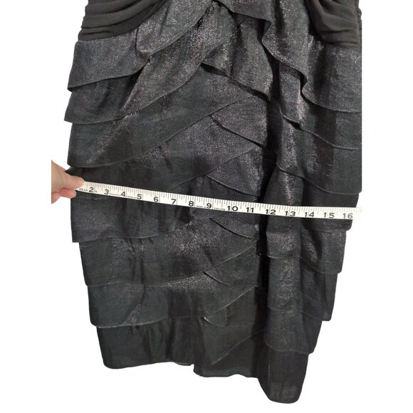 Sangria Sheath Dress Womens 4 Black Cocktail Party Sleeveless V-Neck Form Fit - Picture 12 of 12